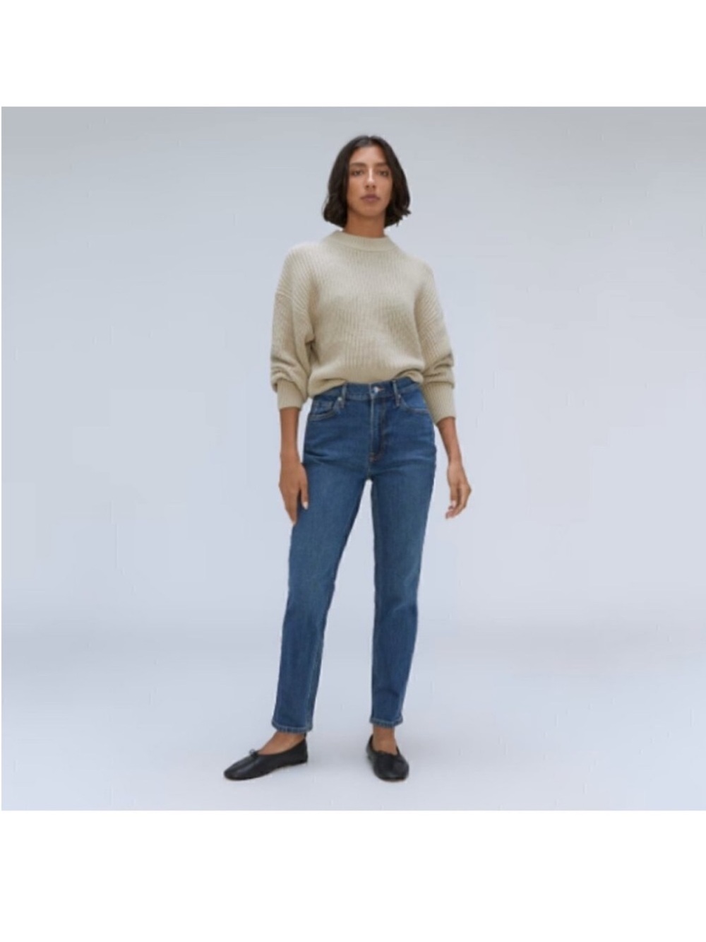 Everlane Cheeky Jean Straight Leg in Medium Blue